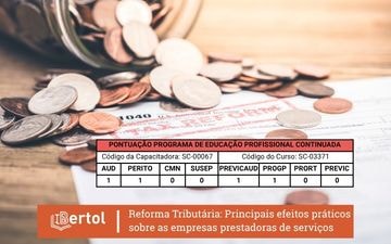 Curso de Reforma Tributária: Principais efeitos práticos sobre as empresas prestadoras de serviços | Educação Continuada CFC